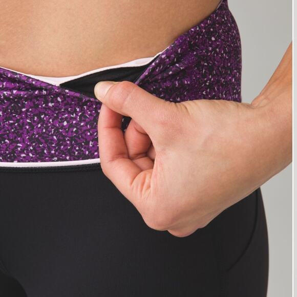 Lululemon Pace Rival Running Crop 22” Leggings Tender Violet Purple Black 4 - Picture 16 of 16